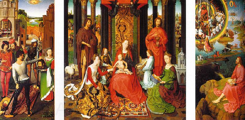 Hans Memling Triptych of St.John the Baptist and St.John the Evangelist Germany oil painting art
